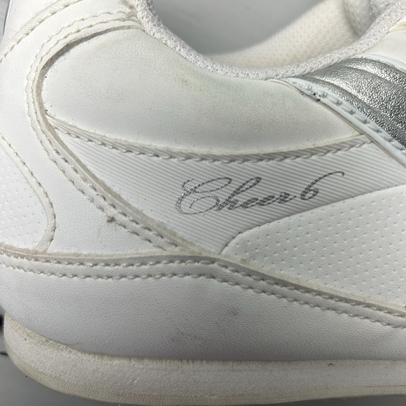 Women's Asics Cheer 6 Cheerleading Shoe Q261Y Size 8.5 White/Red/Silver - Picture 5 of 6